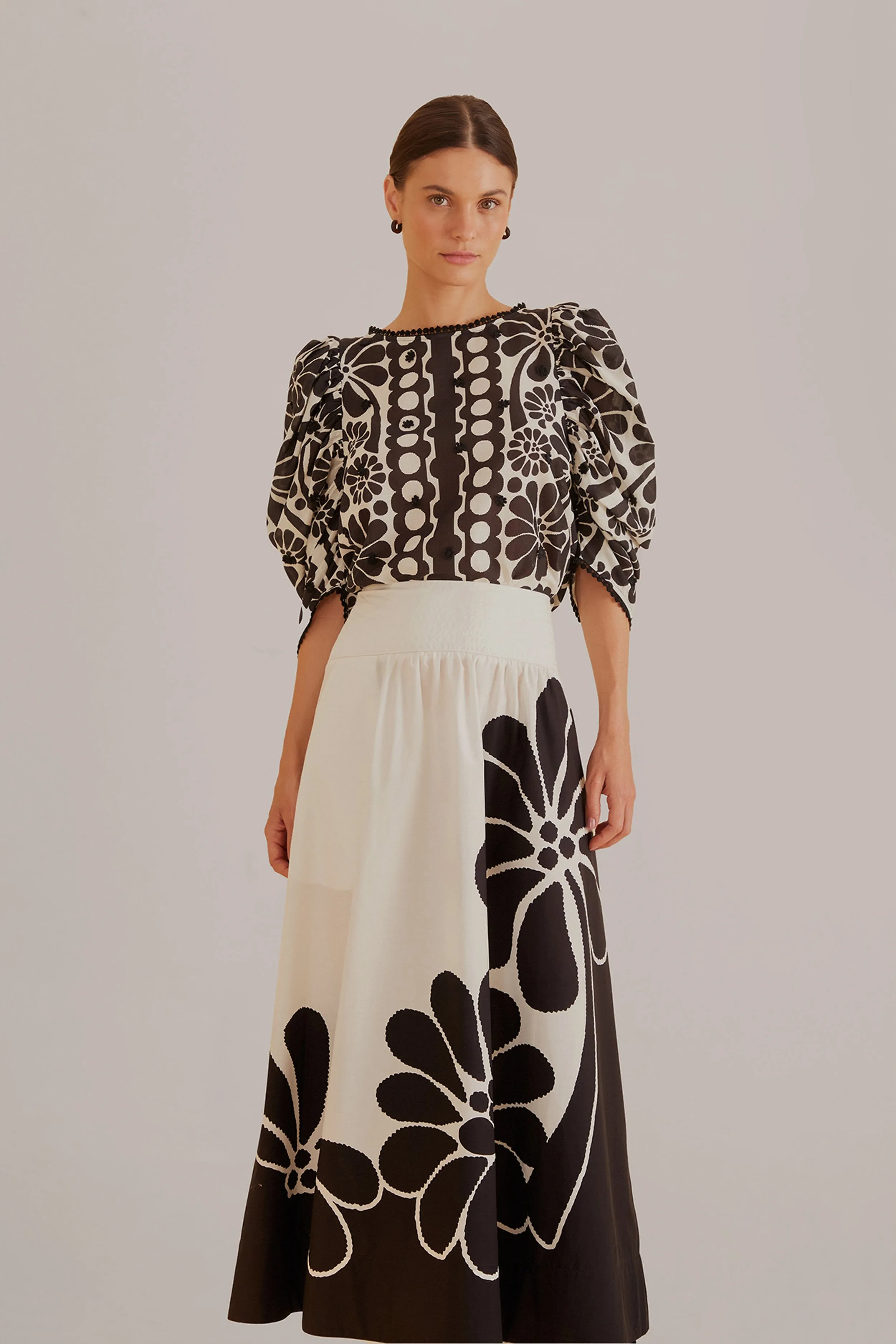 understated look Wearable Art Black Palermo Maxi Skirt