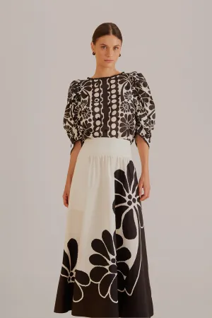 understated look Wearable Art Black Palermo Maxi Skirt