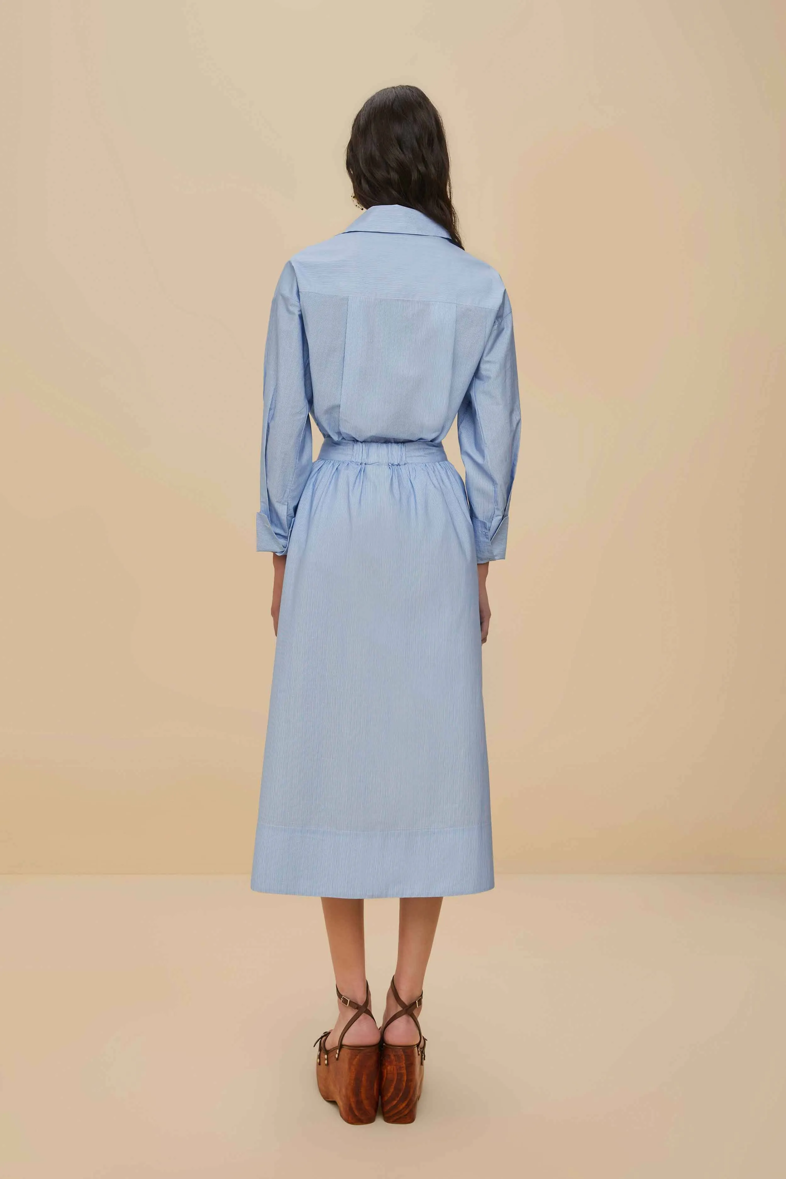 Blue Banana Cocina Striped Midi Skirt Refined Edge Feminine Charm