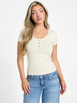 Smooth Seam Technology Eco Beige Sandwash Karina T-Shirt