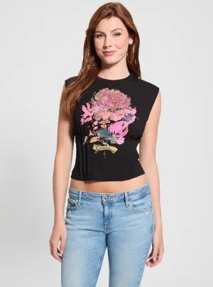 Eco Black Pigment Rose Corset T-Shirt Anti Bacterial Treatment Stylish Layer Look