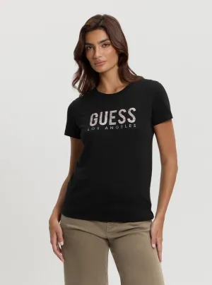 Weekend Essential Active Fashion Eco Black Python Logo T-Shirt