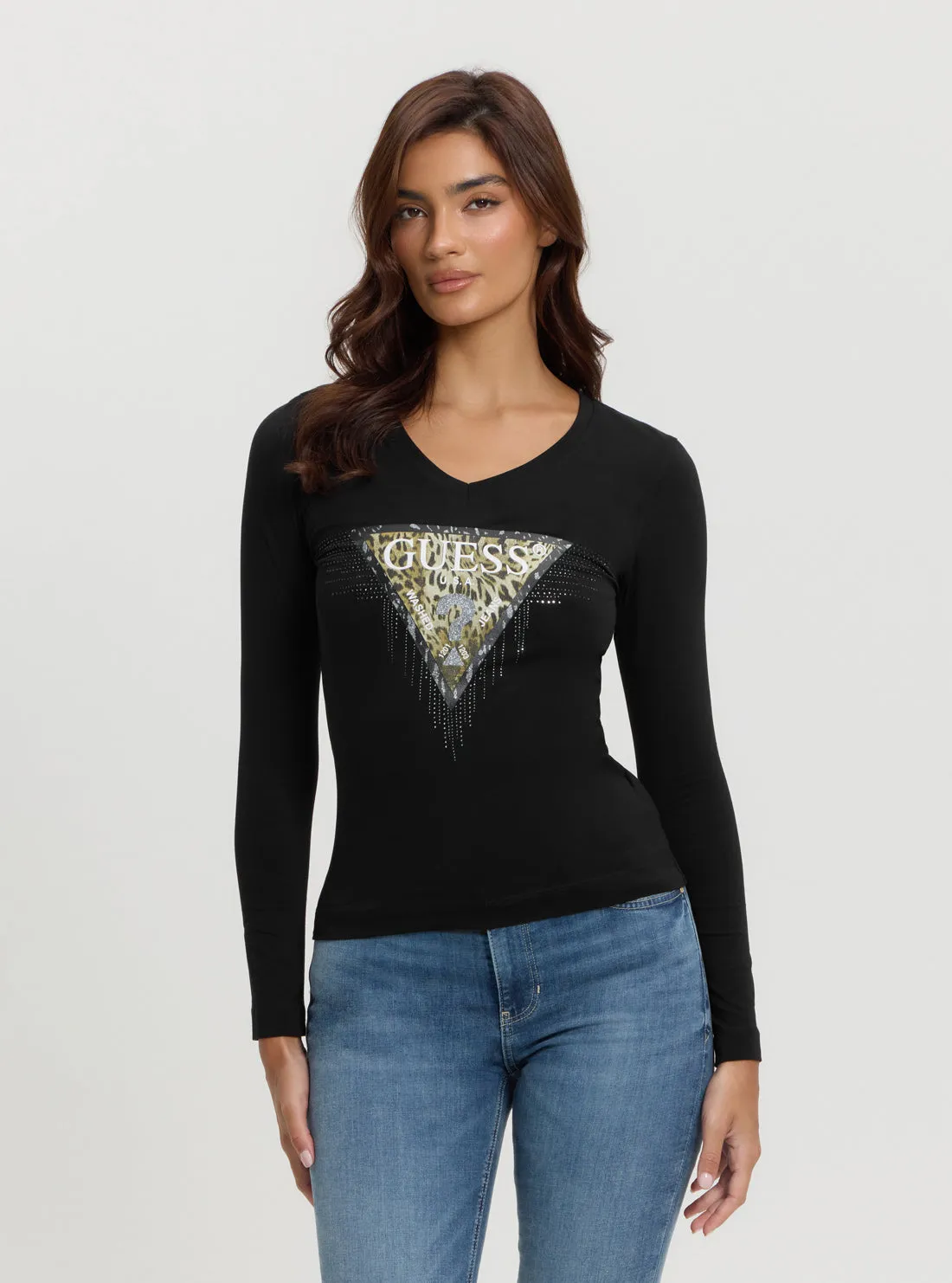 sale season Breathable Style Eco Black Triangle Tiger Print T-Shirt