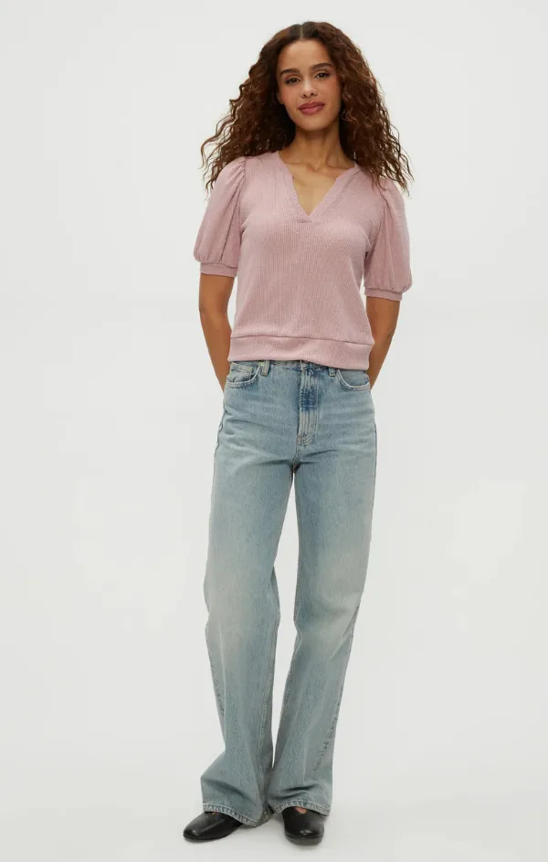 Quinn Puff Sleeve Top Lightweight sweater Run Core