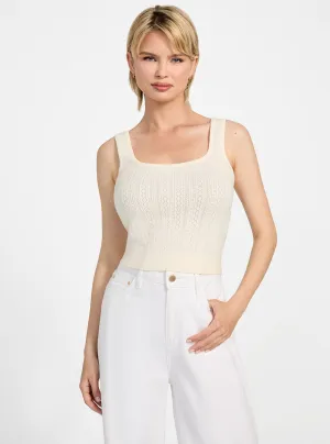 Durable Wear Eco White Lyla Sweater Tank Top