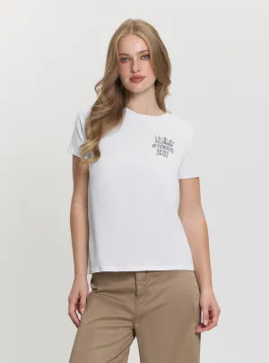 Comfy and Versatile Eco White Nature Scape Easy T-Shirt