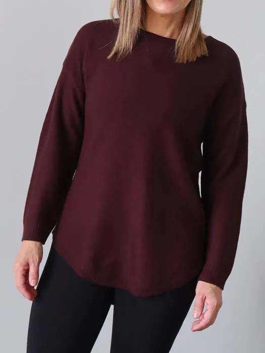 Comfortable Drape Durable Edge Binding Saxon Knit - Chocolate