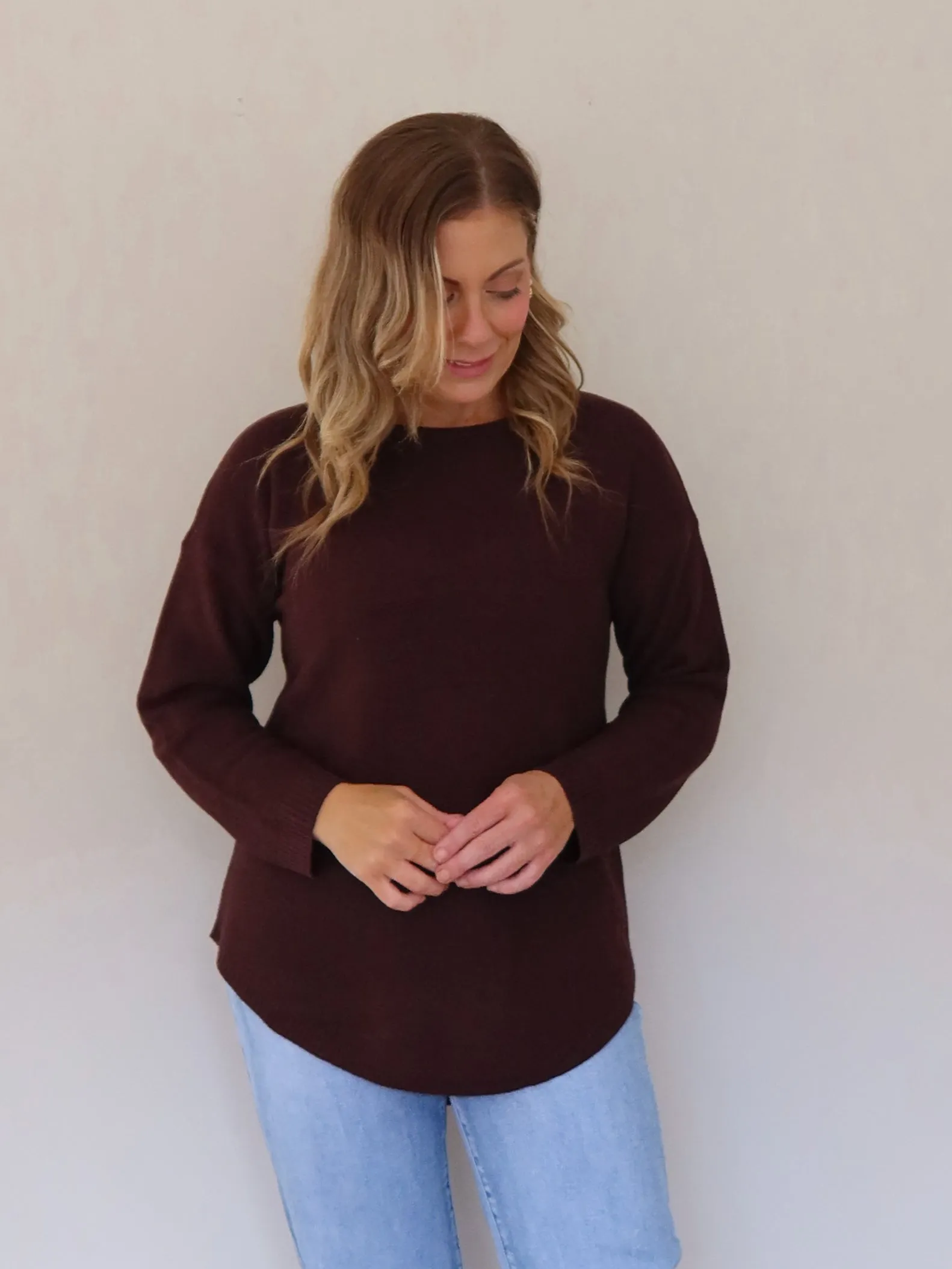 Antibacterial Finish Saxon Knit - Chocolate