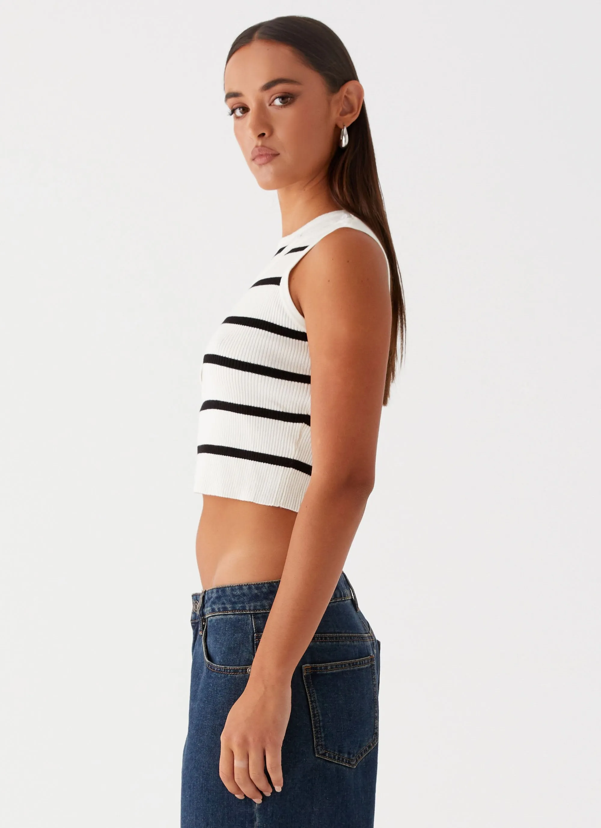 Moisture Management System Chromatic Charm Knit Top - Ivory