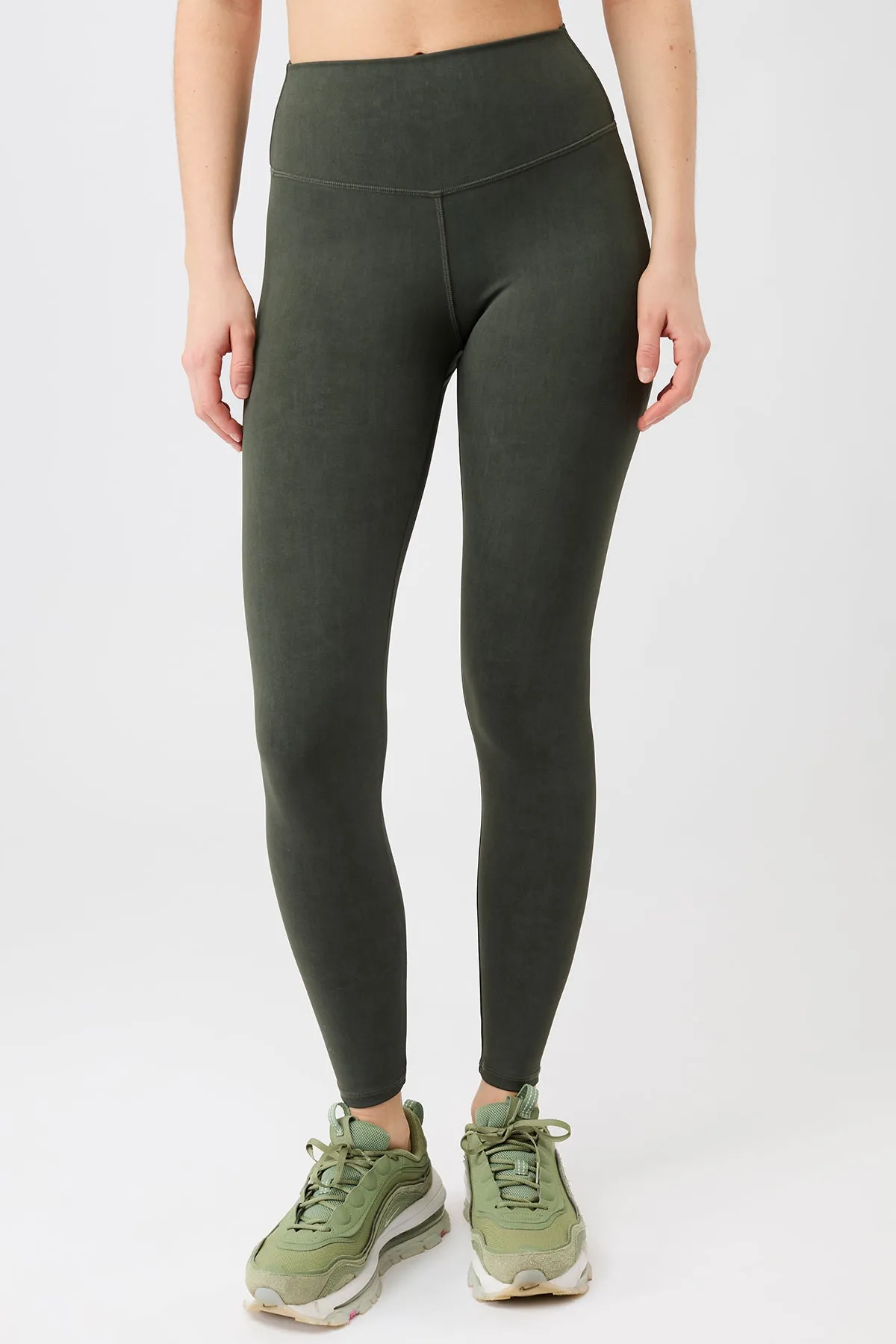 Monoprinted Tights - Moss Gym Wear
