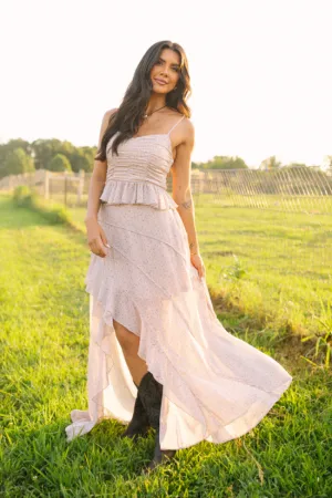 Nancy Neutral Floral Skirt SALE Vibrant Touch