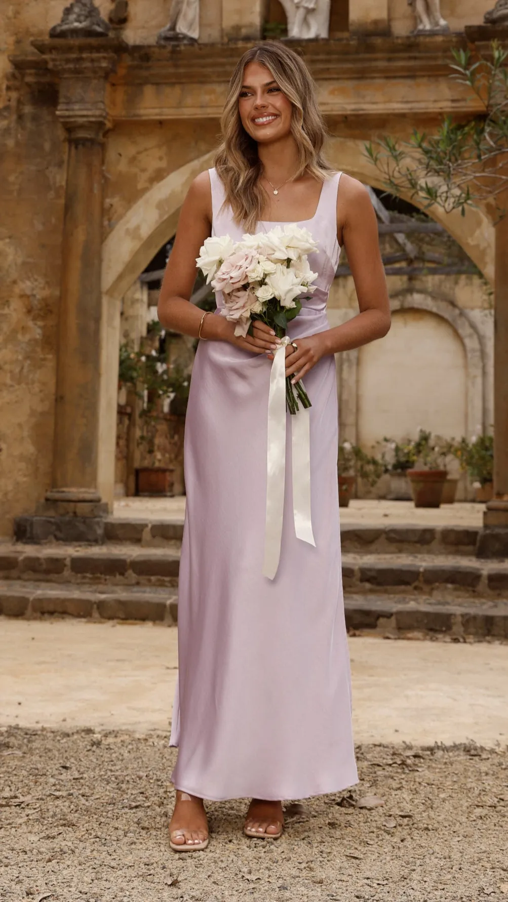 Adeline Maxi Dress - Lilac Sleek Design Fit Bold Touch