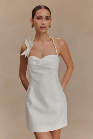 Chic Fit Wear Reyes Cotton Floral Mini Dress - White