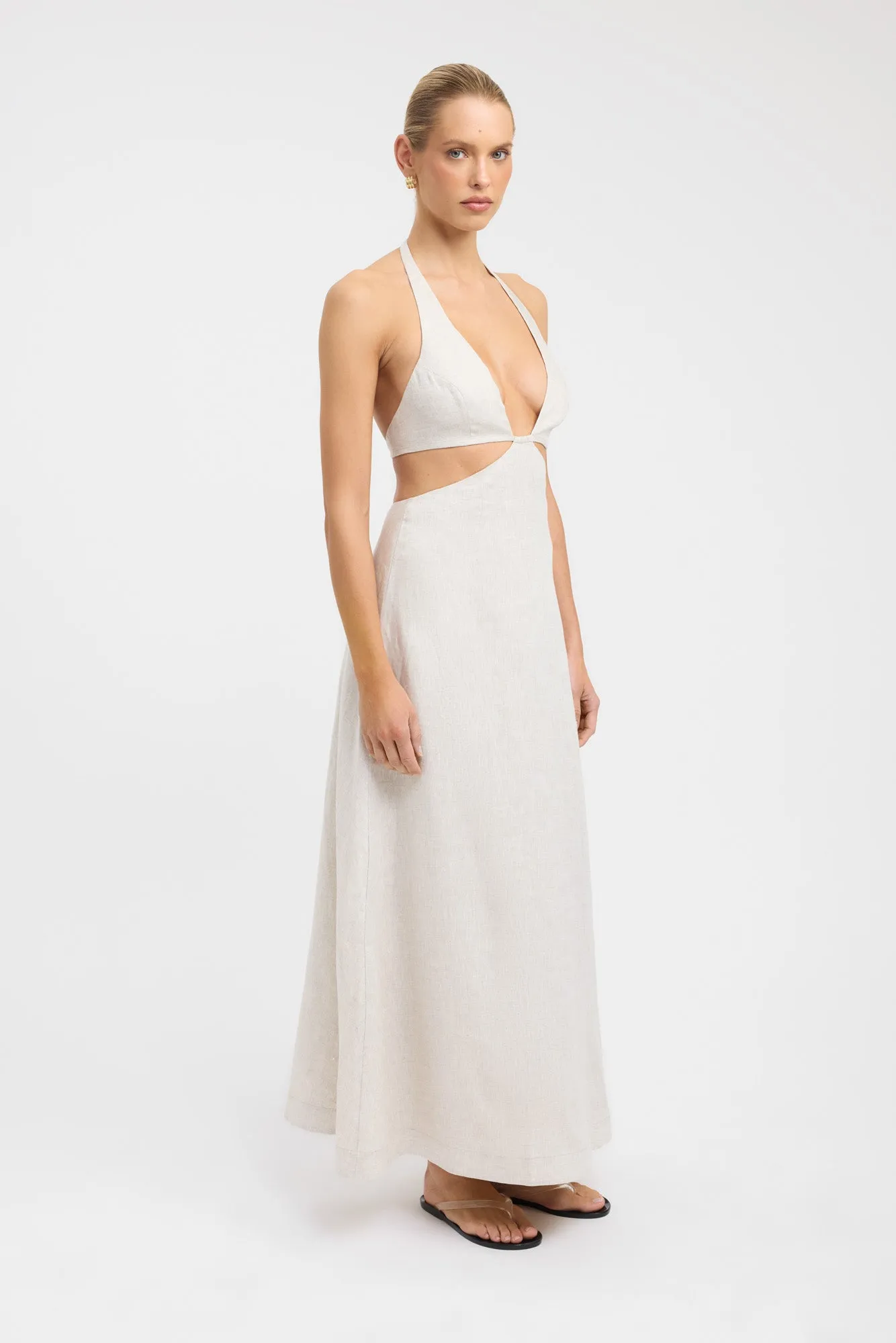 Airy Base Tahiti Cut Out Halter Dress