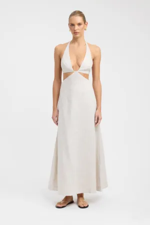 Bold Look Polished Details Tahiti Cut Out Halter Dress