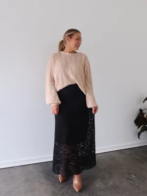 Ellie Skirt - Black Gathered waist