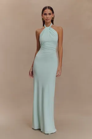 Elyna Slinky Halter Maxi Dress - Lagoon Sun-Protective