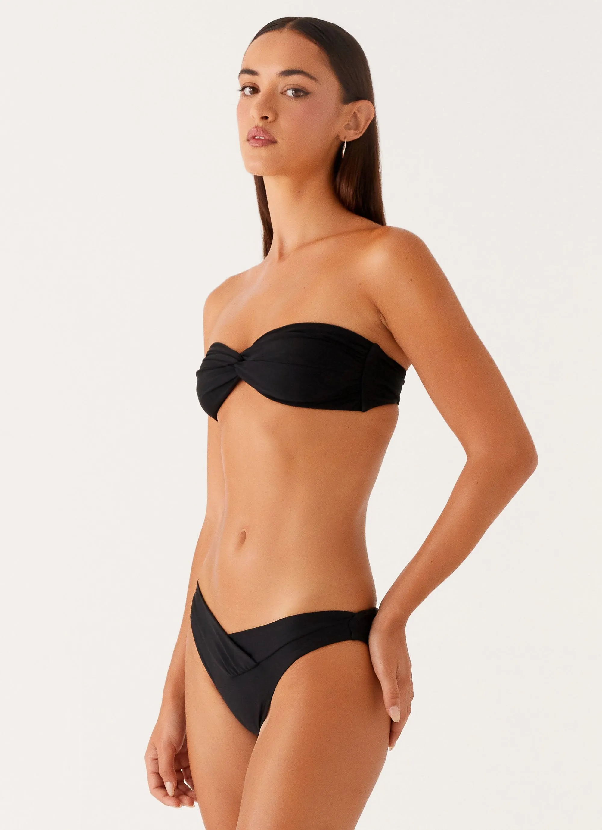 Layering Piece Delta Bikini Bottoms - Black