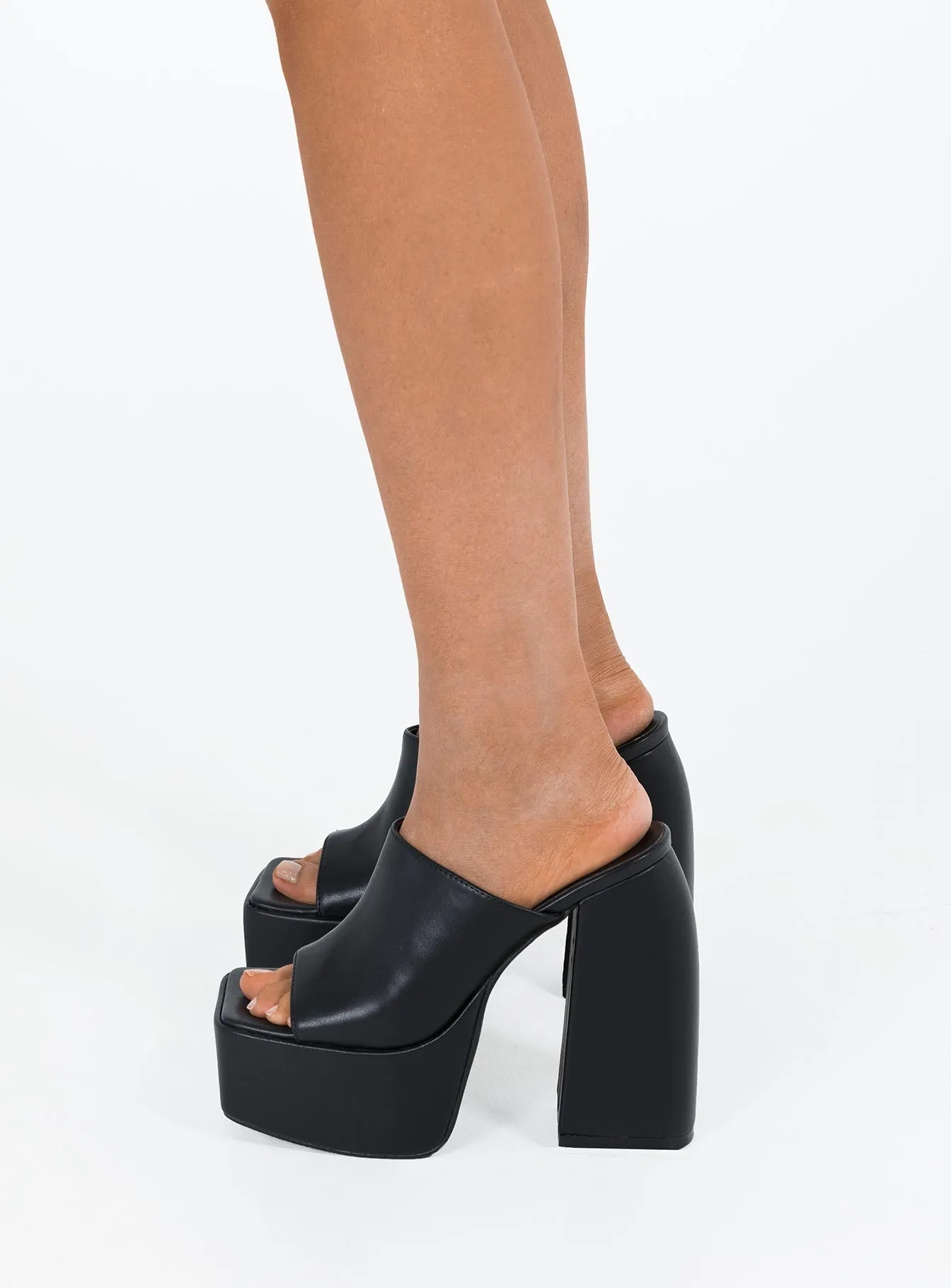 Comfy Footwear Anti blister Emilia Platforms Heels Black