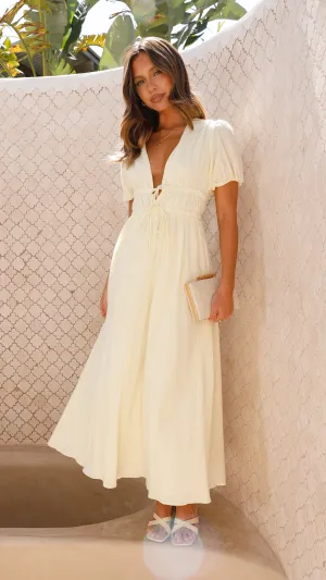 Ena Midi Dress - Yellow Limited-Edition Fashionable Layer