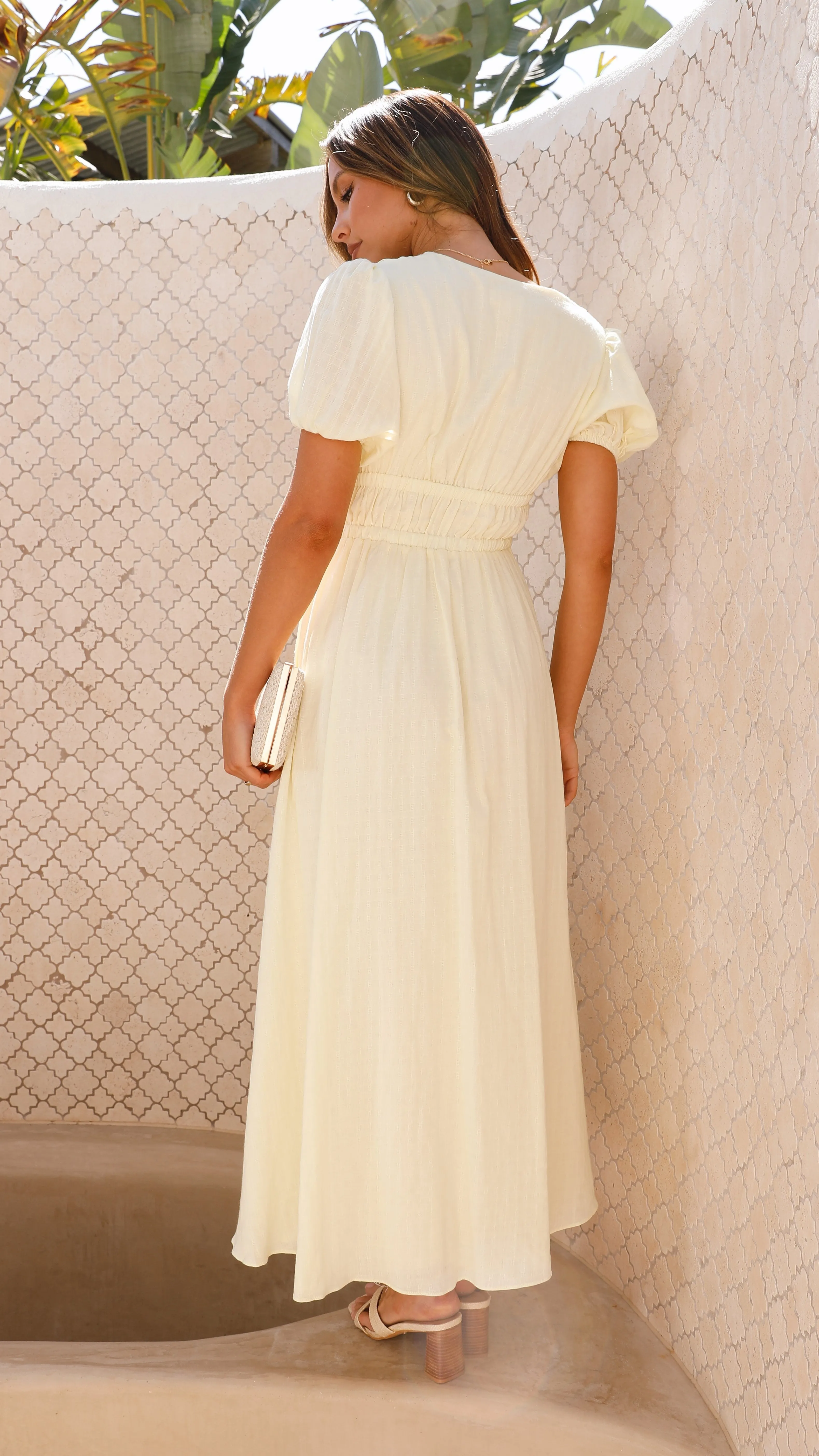 Perfect For Any Occasion and Effortless fit dress. Ena Midi Dress - Yellow