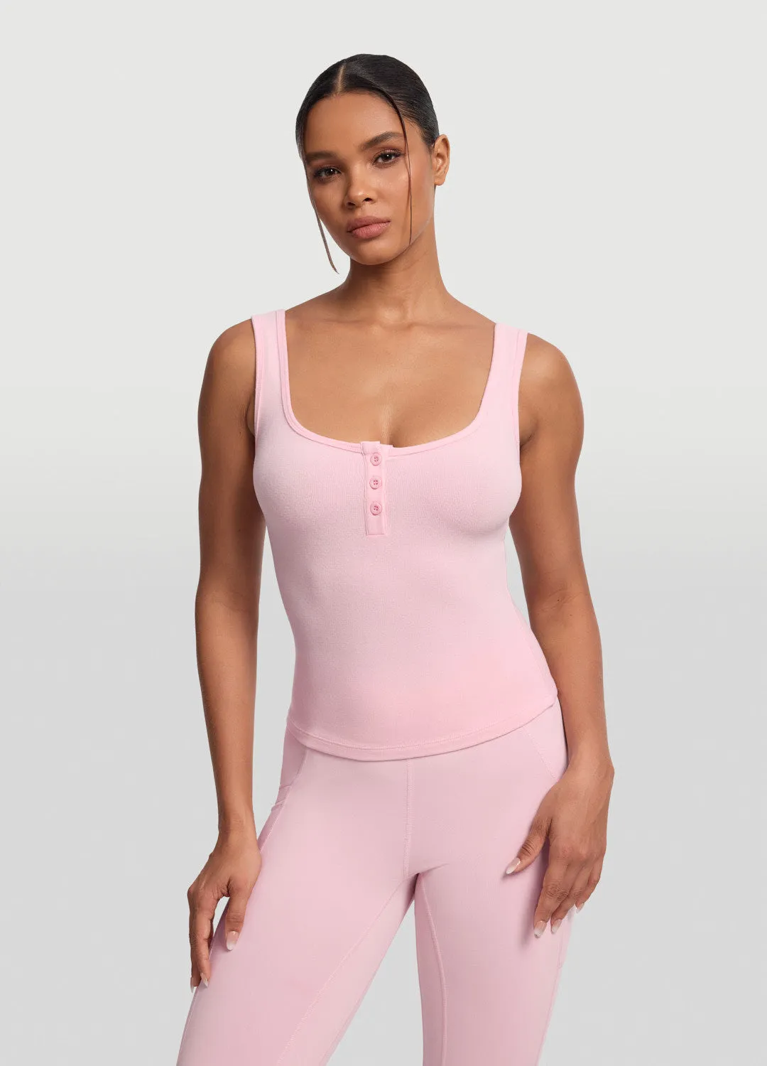 Stable performance Button Front Tank Top