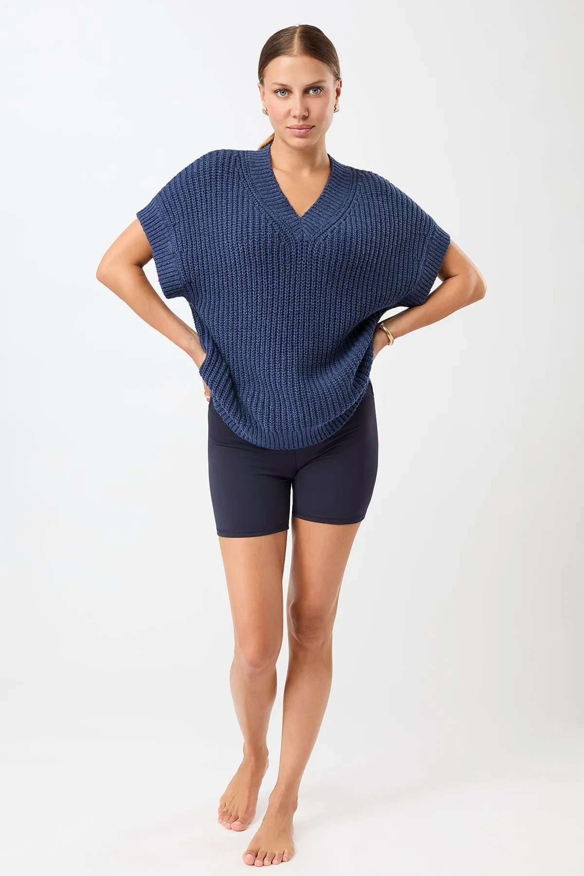 Clean Cut Biker Shorts - Night Sky