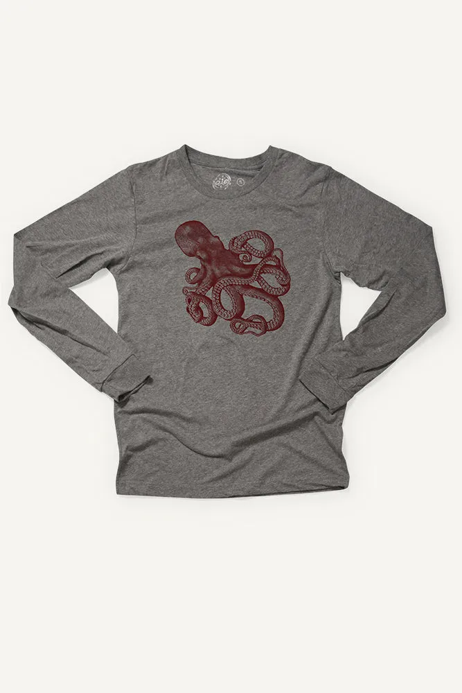 Giant Pacific Octopus Longsleeve Shirt (Unisex) Travel convenience