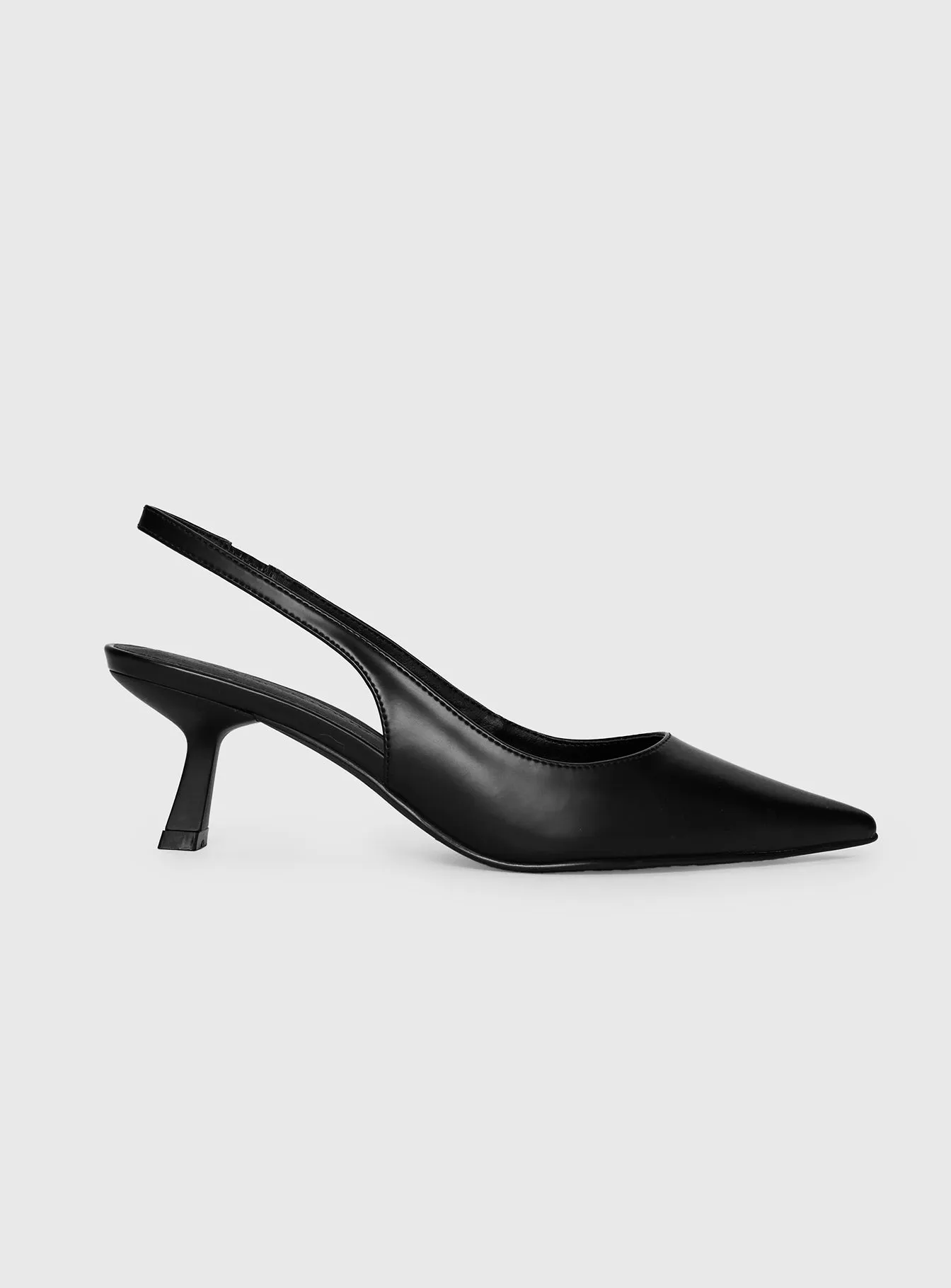 Denalia Pointed Toe Heels Black Matte Stylish Booties
