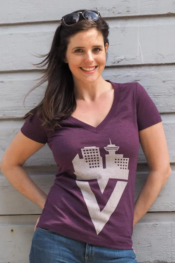 Vancity V-neck T-shirt (Womens) Non Irritating Tags