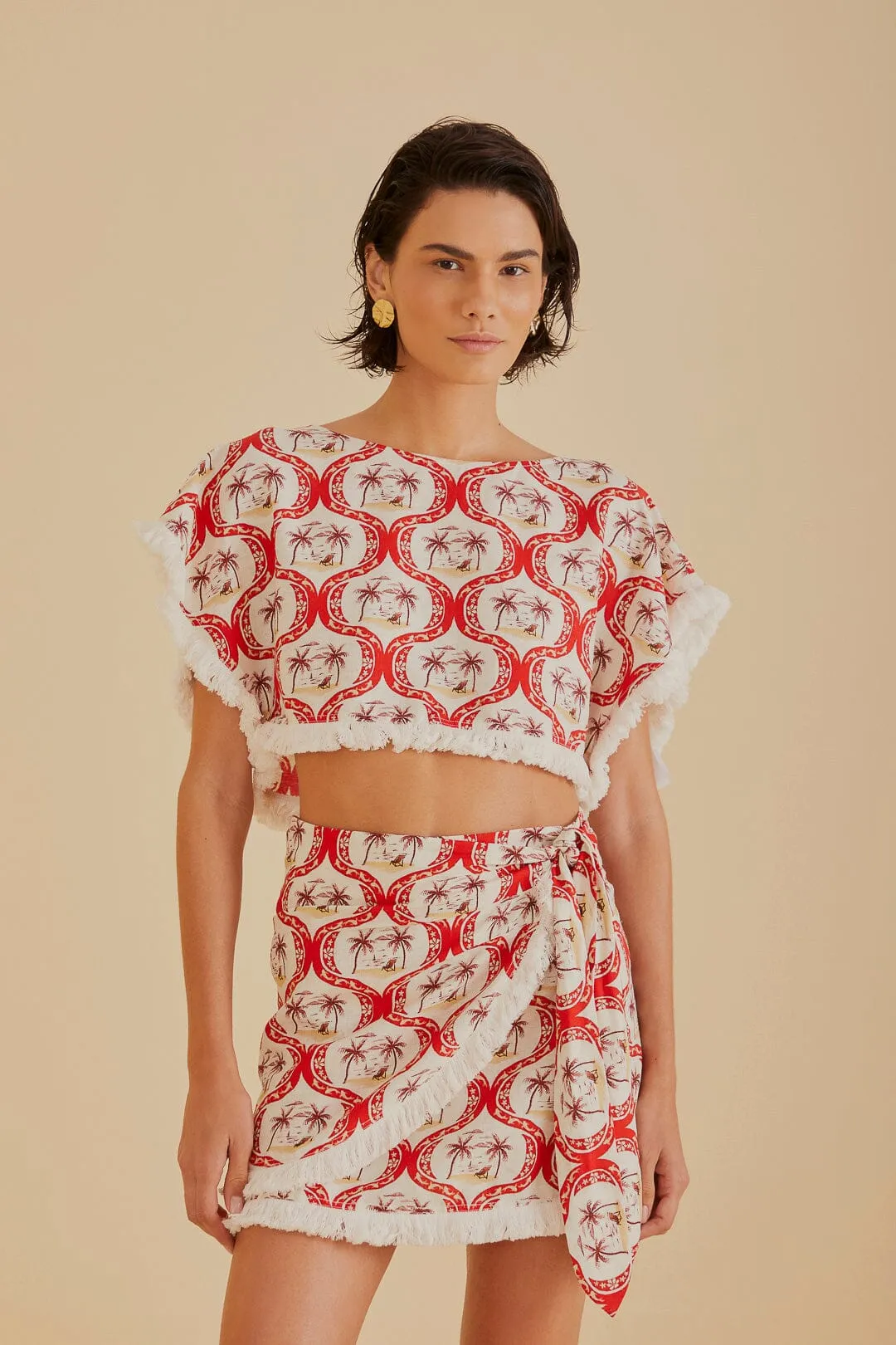 Comfort Waistline Summer Beach LENZING? ECOVERO? Euroflax? Mini Skirt