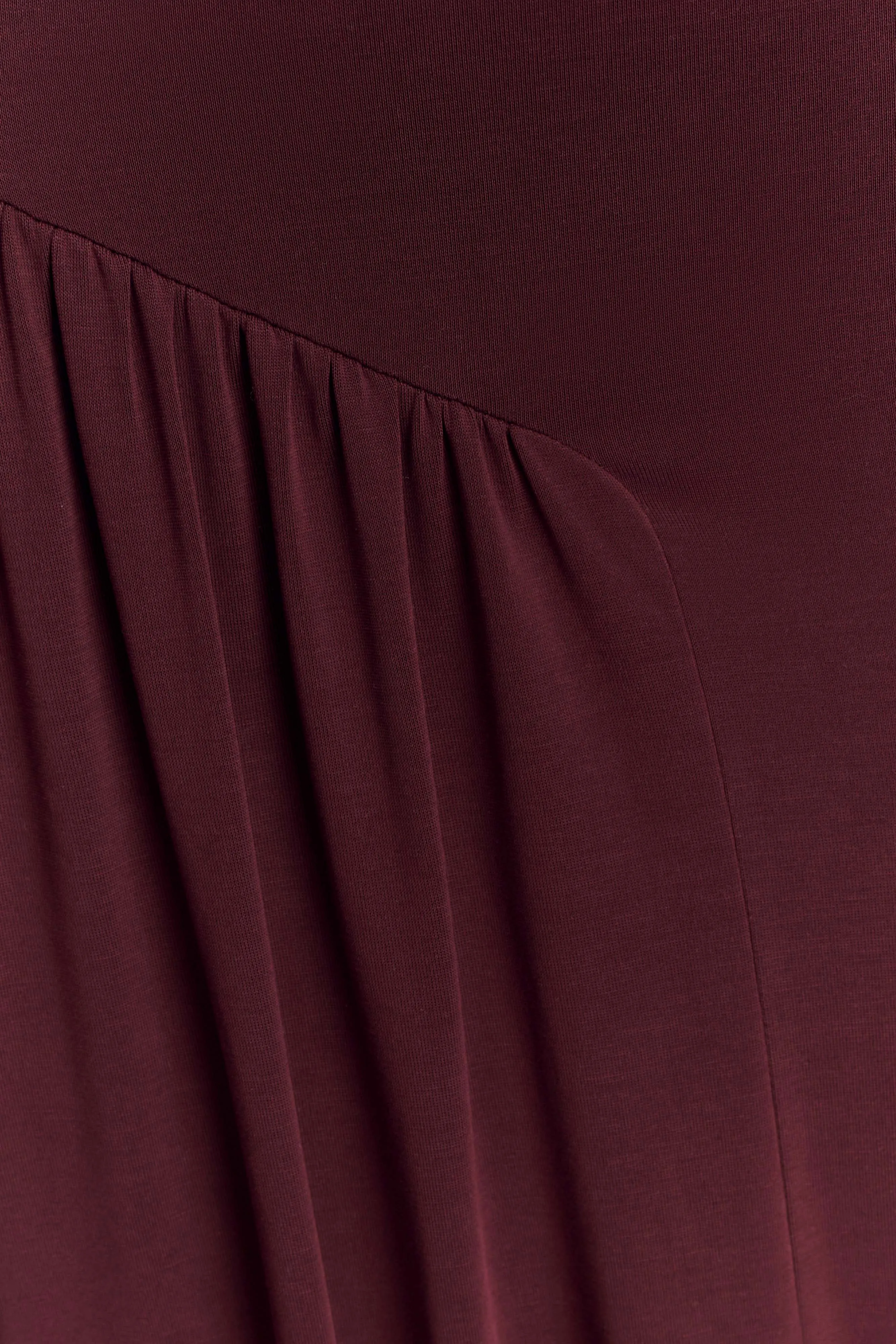 Yelena Ruched Halter Maxi Dress - Mahogany Slimming Shape Kimono-Sleeve