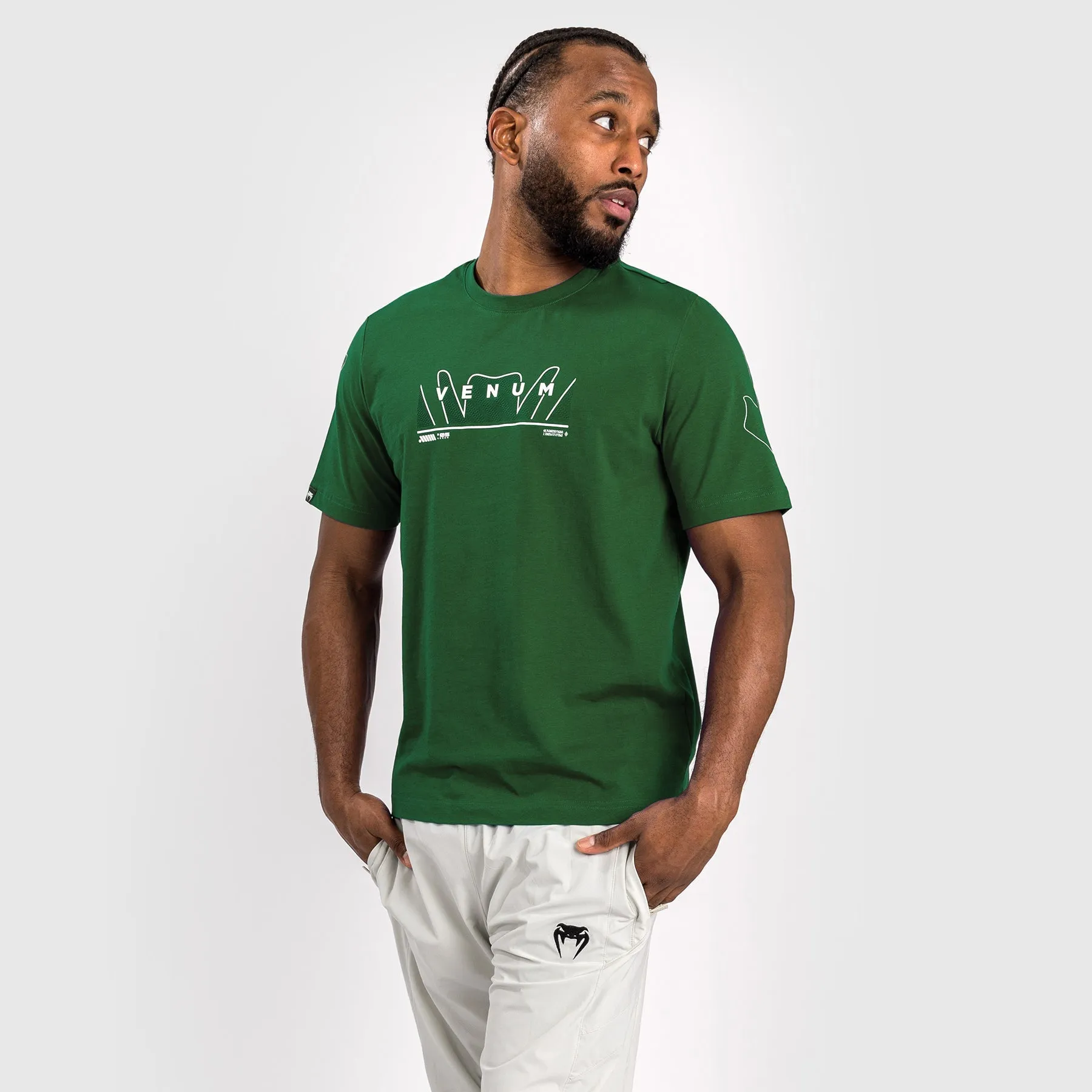 Casual Performance Comfort Stretch Wear Venum Snake Print T-Shirt - Khaki