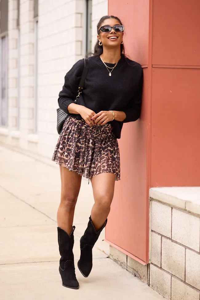 Sustainable Fabric Star-crossed Lovers Leopard Print Corset Skort SALE