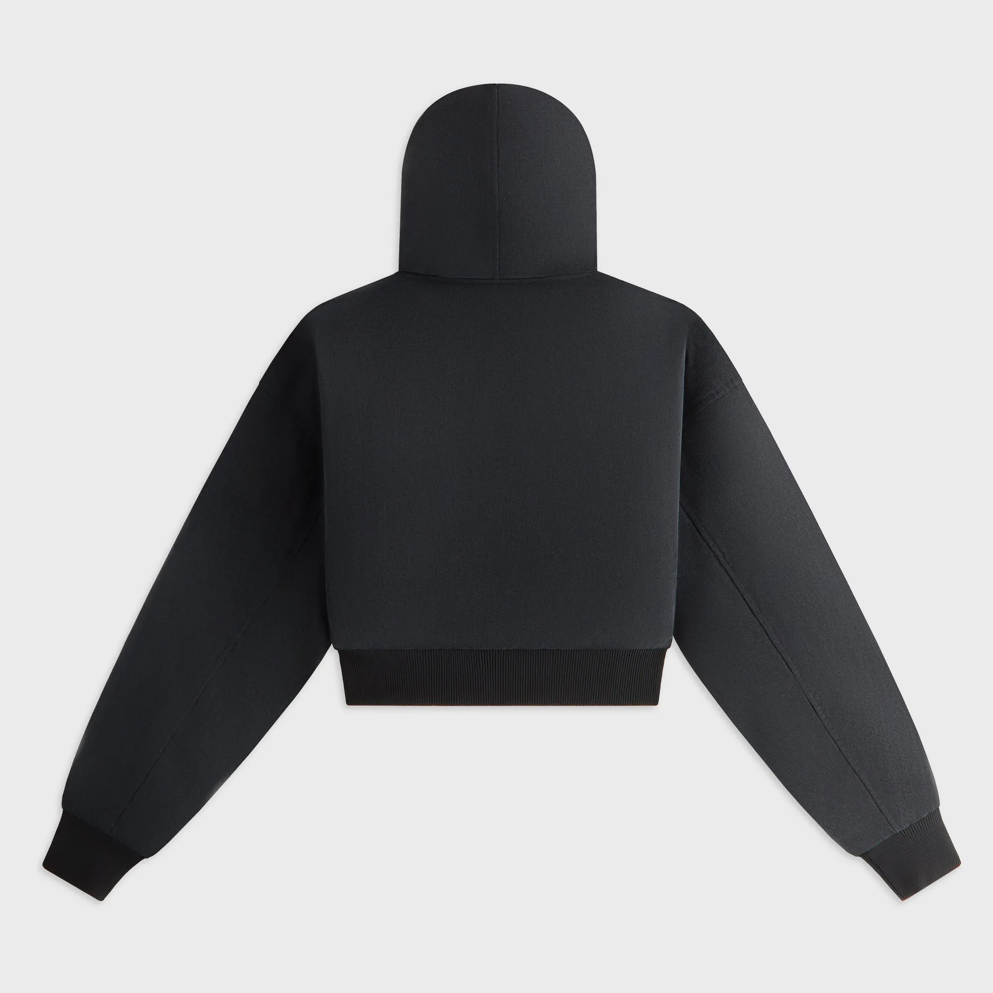 Kith Women Bex Cropped Denim Puffer - Washed Black Chill Day Layer Go To Layer