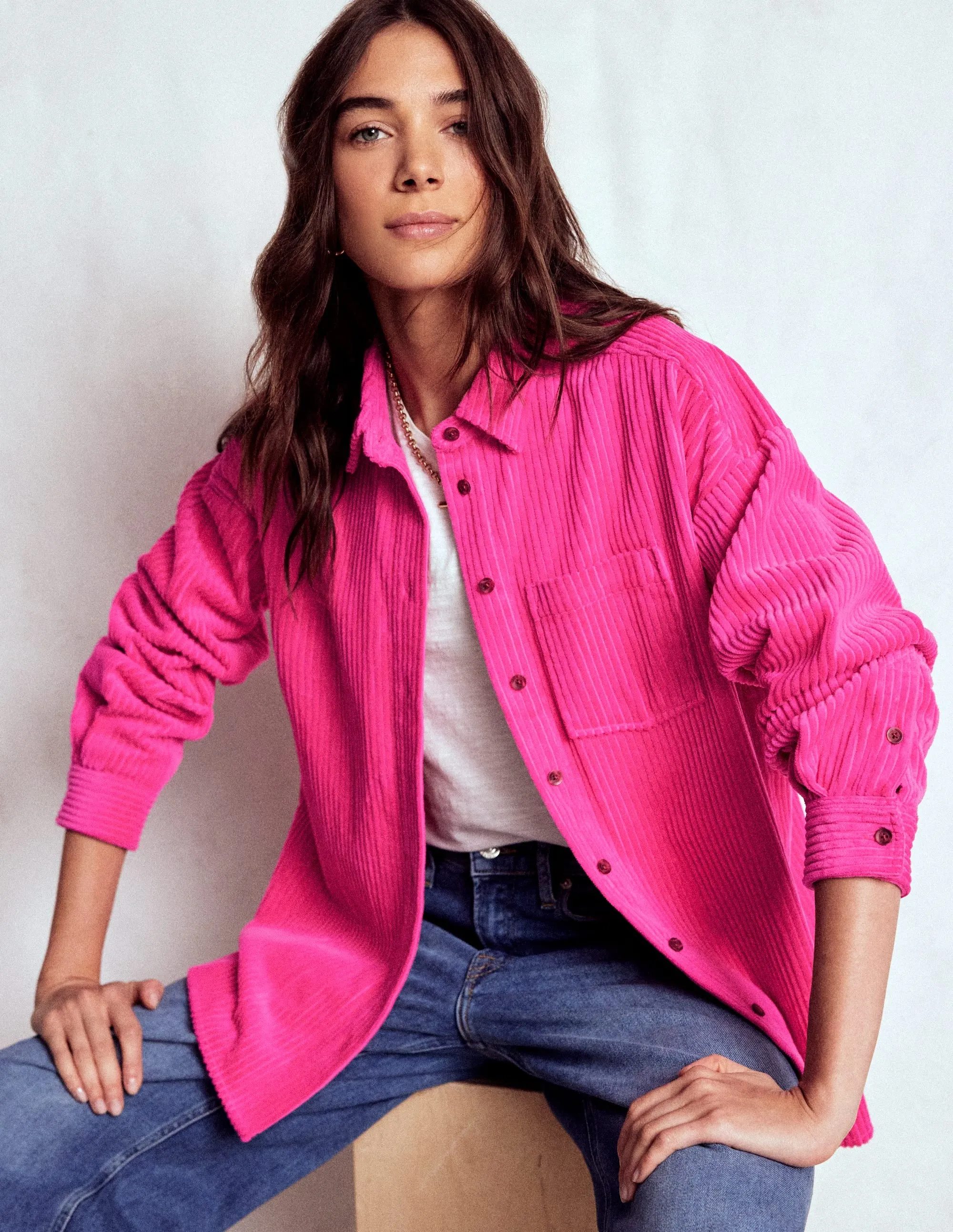 Cord Overshirt-Pink Peony NonIrritatingTags Minimalist Wear