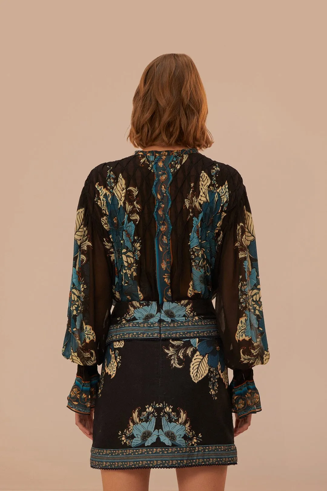 Blossom Tapestry Skirt Fall Favorite Layered Structure