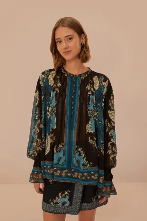 All Season Easy Combo Blossom Tapestry Skirt