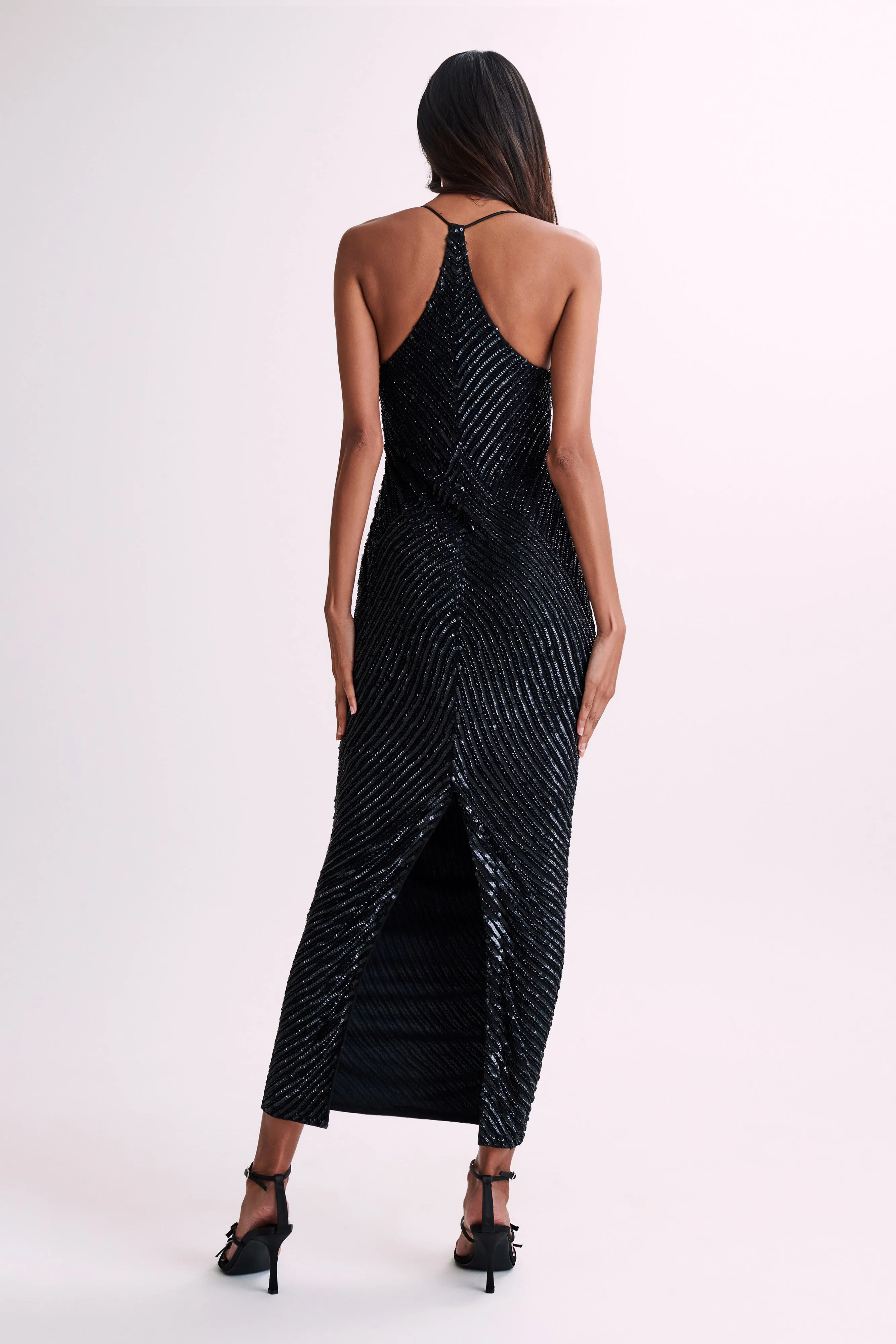 Tierra Sequin Maxi Dress - Black Versatile Cut