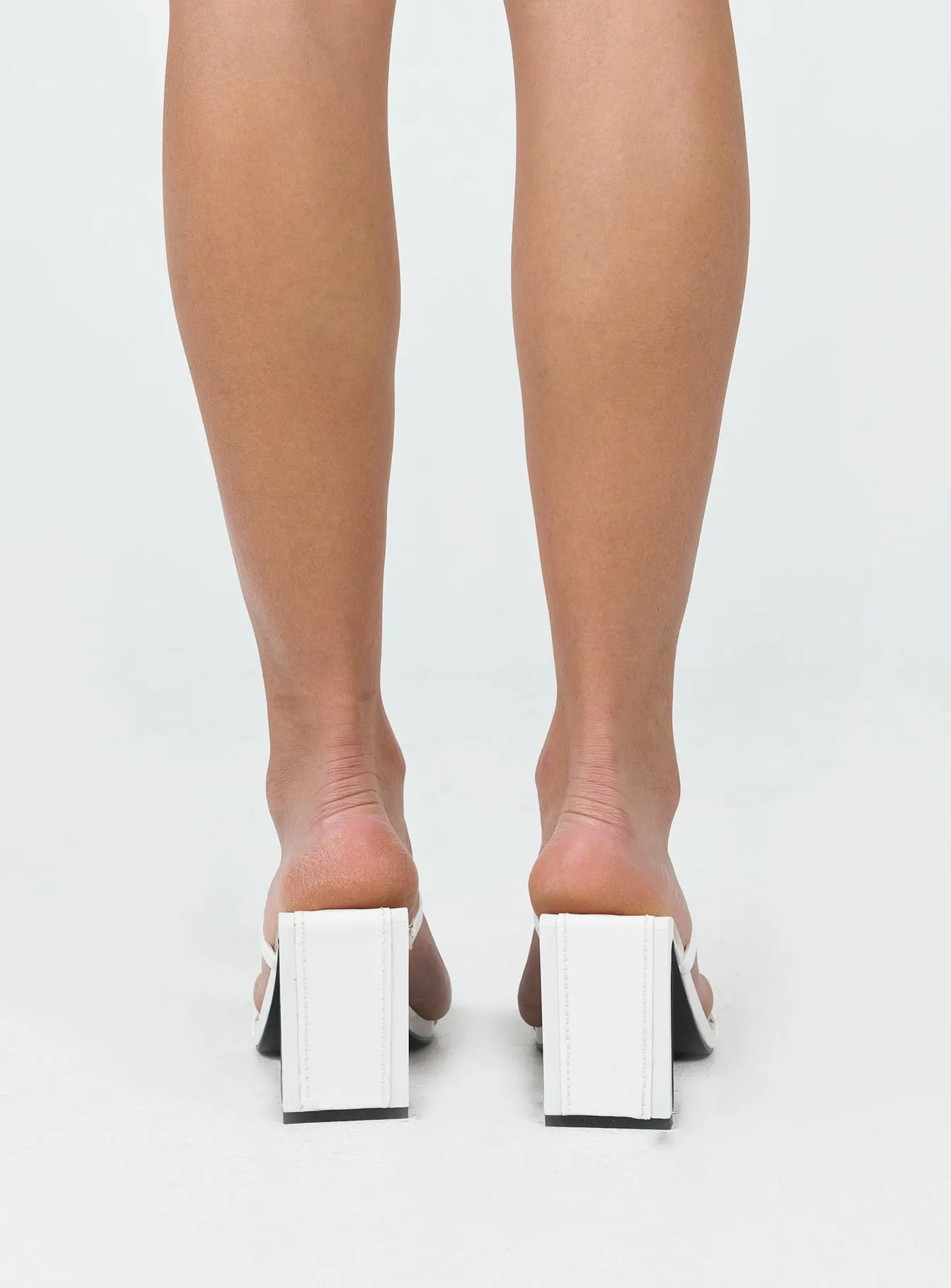 Stratford Heels White Wide toe box Dressy Sandals