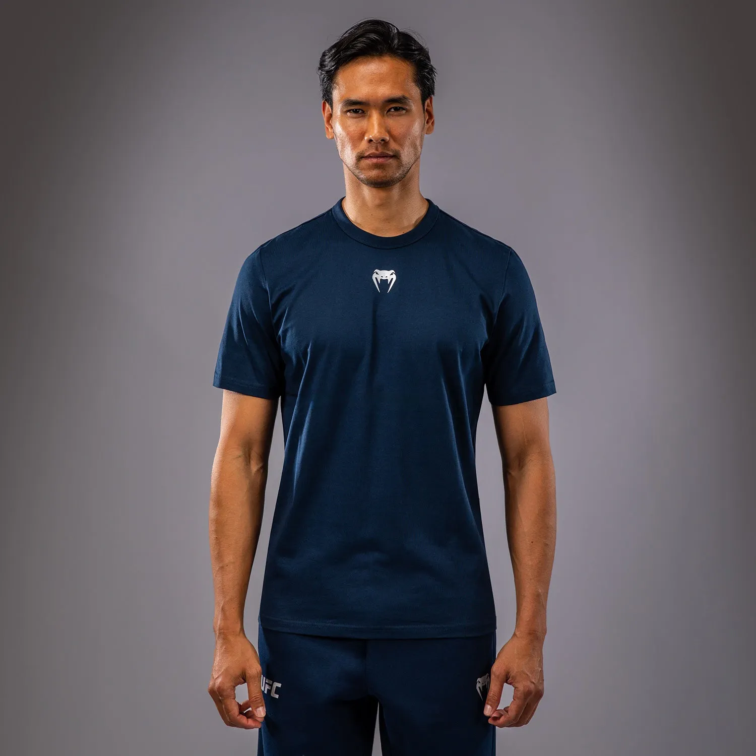 Multi Purpose Wear Relaxed Comfort Look UFC Fusion by Venum Fight Week Men??s Short Sleeve T-Shirt - Solid Oceanic Blue