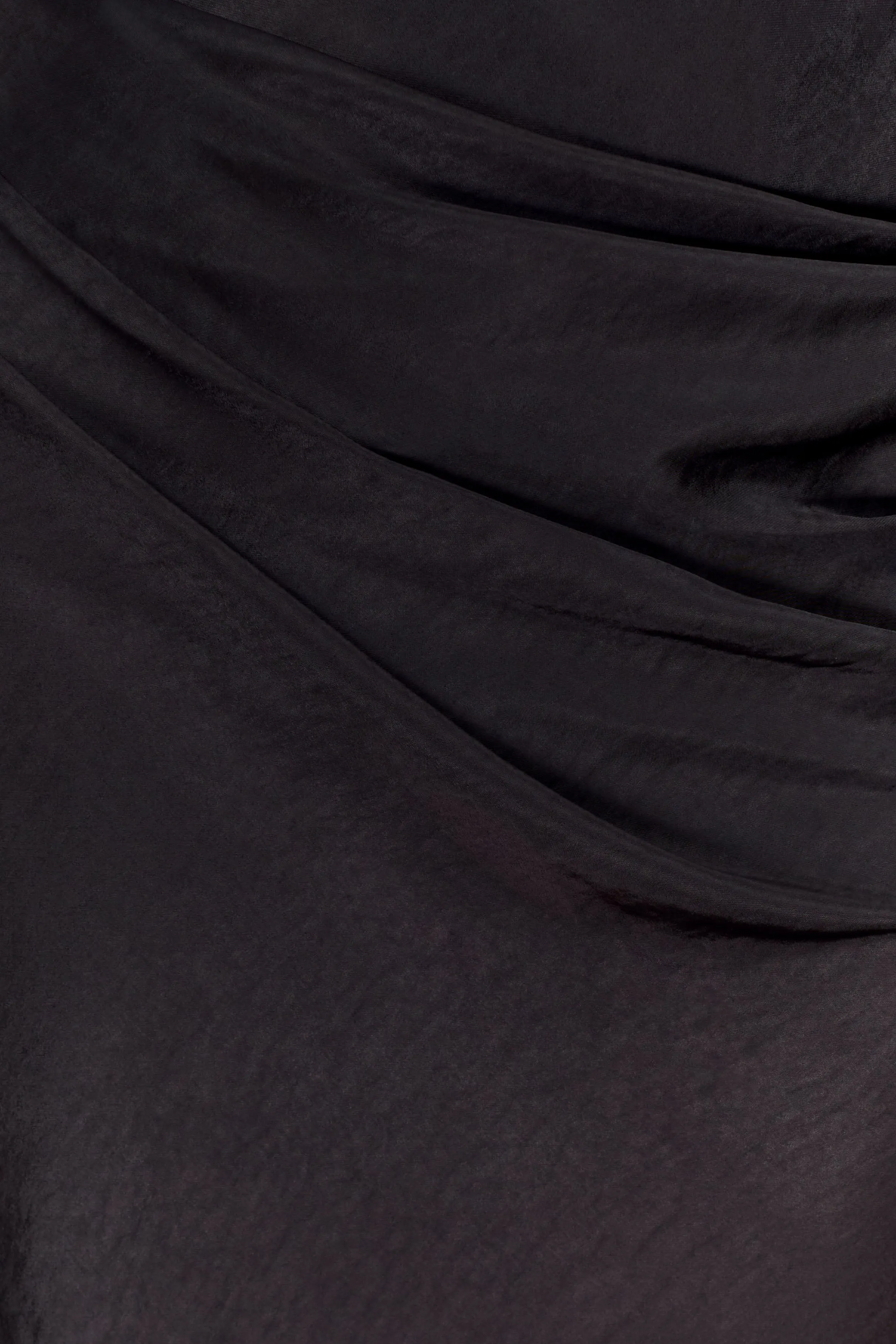 Iris Long Sleeve Satin Maxi Dress - Black Bold Style