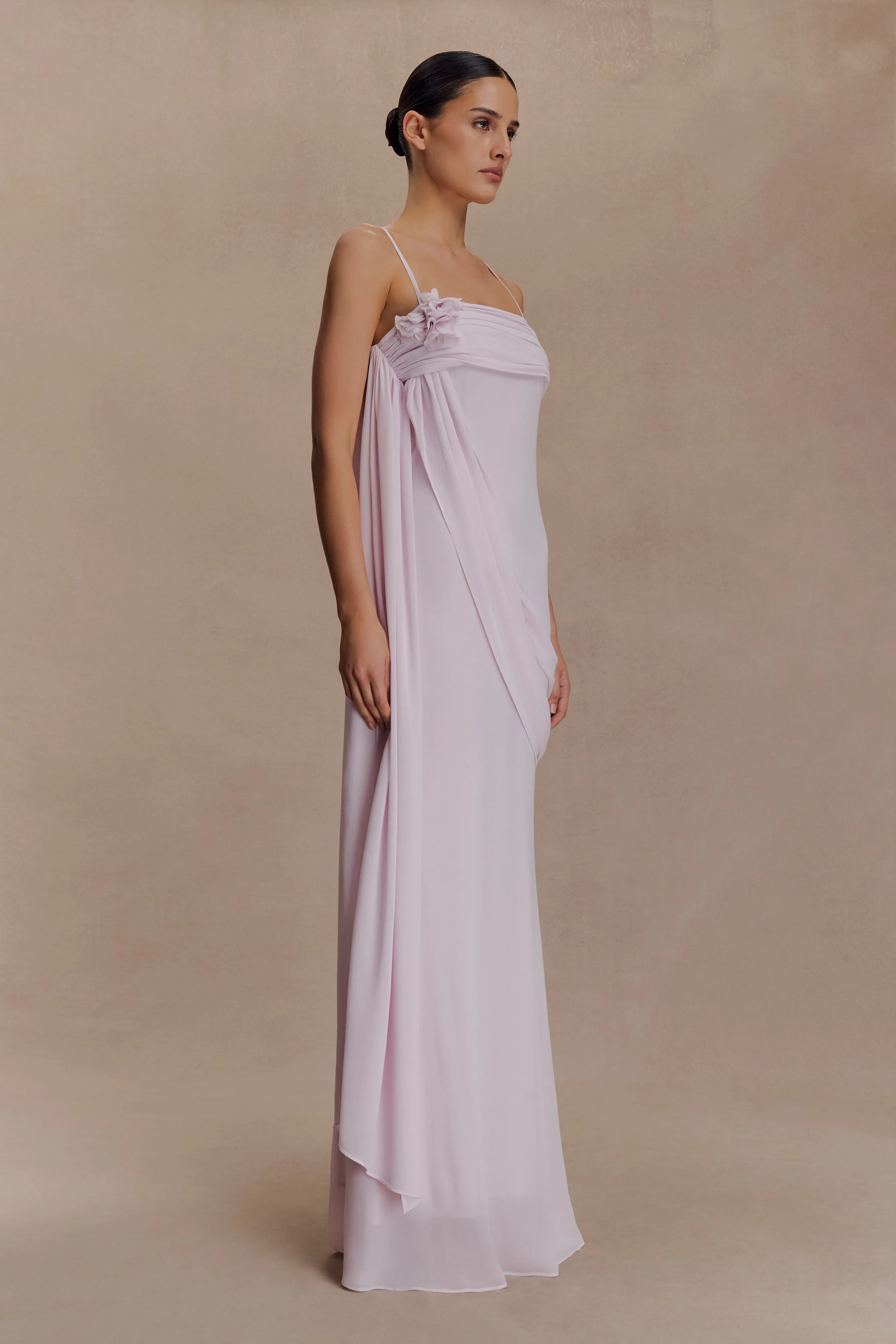 Summer Staple Leena Chiffon Maxi Dress - Light Lilac