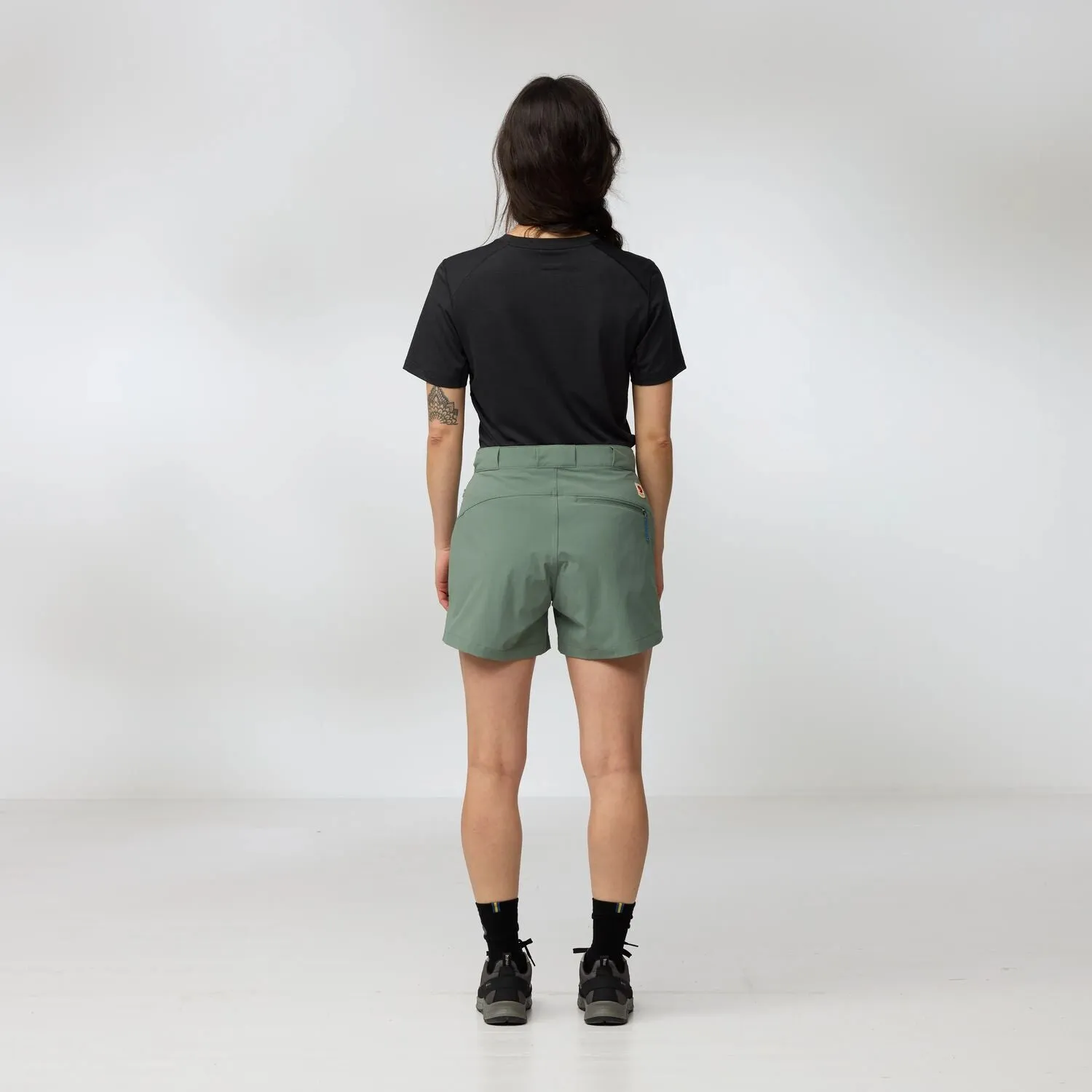 skateboarding gear fashion industry Fjallraven Womens High Coast Lite Shorts Black