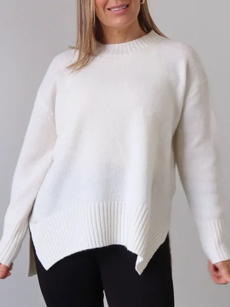 Hailey Knit - Vanilla Garment Dyed Process Cozy Fleece
