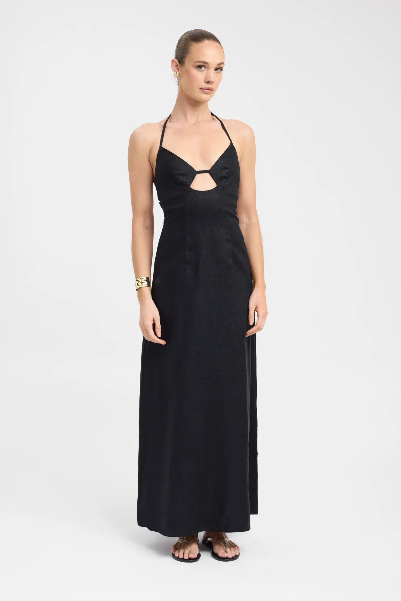 Palm Bra Maxi Dress Mid layer One-Shoulder