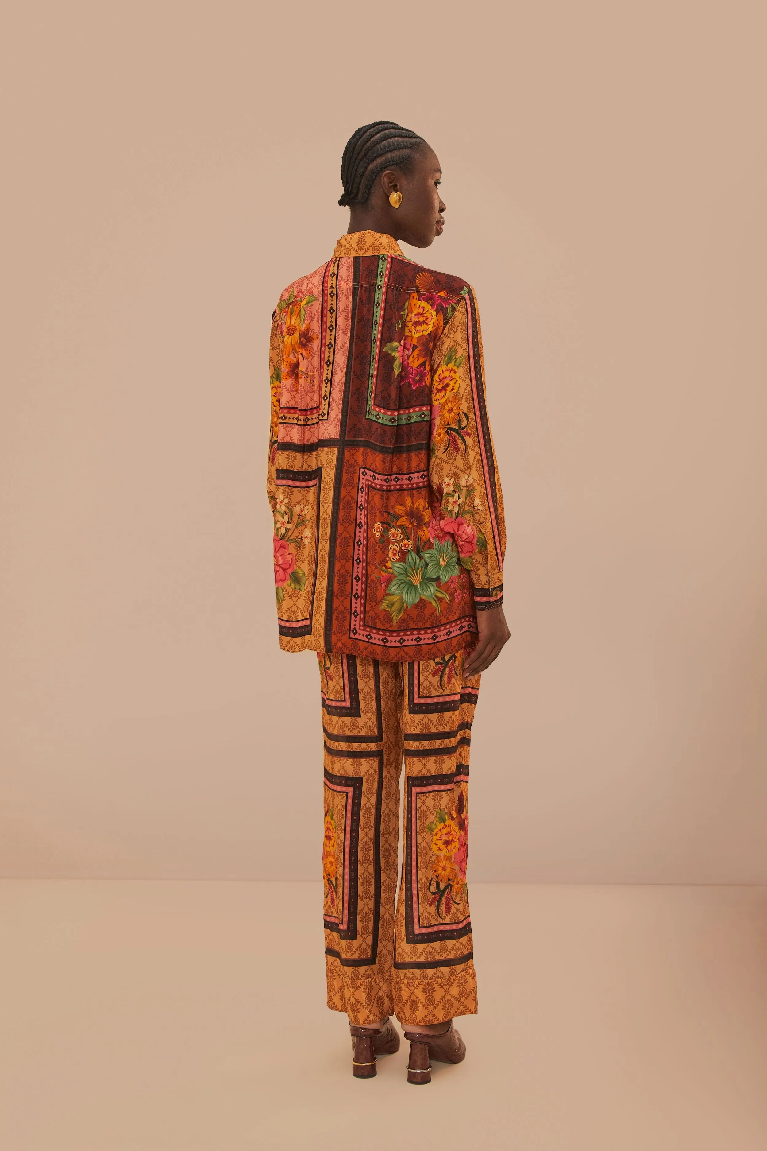 Brown Charming Garden Scarves Pants windproof Yoga Ready