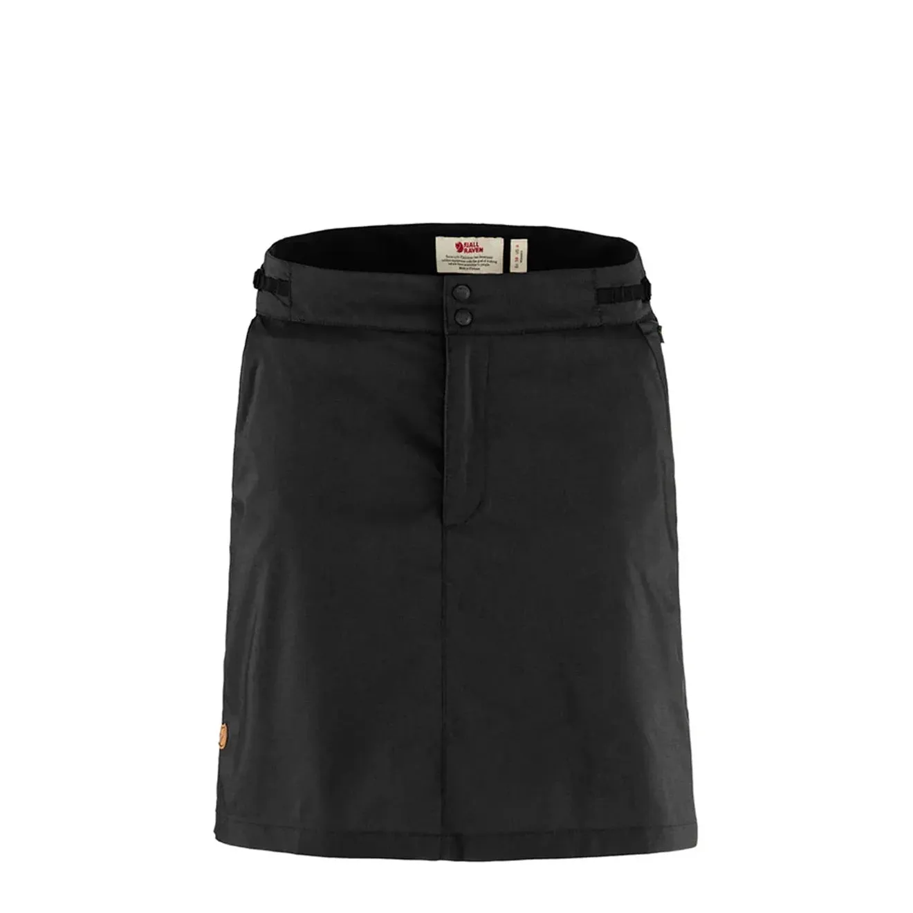 Fjallraven Womens Abisko Hike Skort Black shrink-resistant baseball uniform