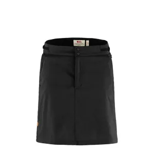 Fjallraven Womens Abisko Hike Skort Black shrink-resistant baseball uniform