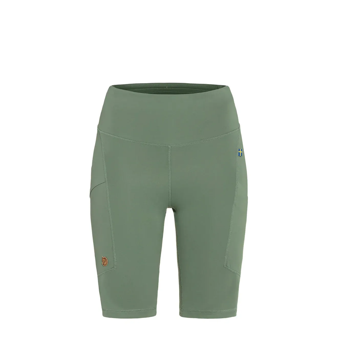 Fjallraven Womens Abisko Short Tights Patina Green Elastic Comfort Freedom Fit